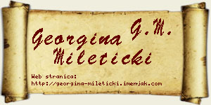 Georgina Mileticki vizit kartica